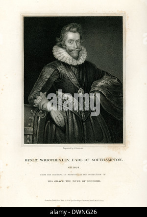 Porträt von Henry Wriothesley, 3. Earl of Southampton Stockfoto