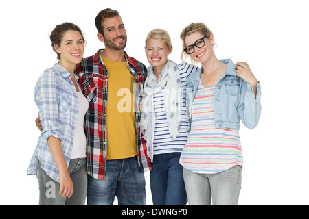 Porträt von lässig gekleideten jungen Menschen Stockfoto