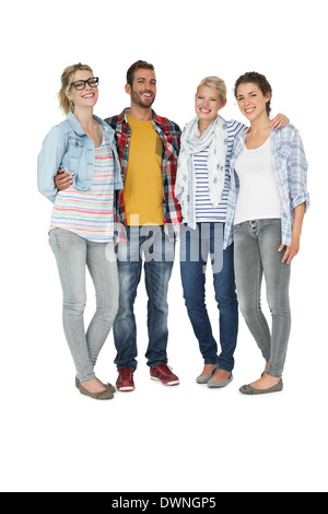 In voller Länge Portrait von lässig gekleideten Menschen Stockfoto