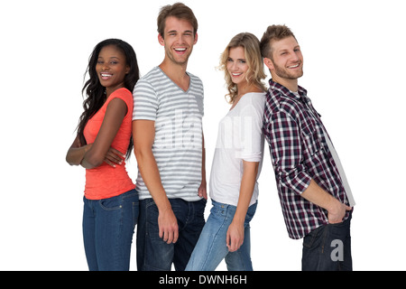 Porträt von lässig gekleideten jungen Menschen Stockfoto
