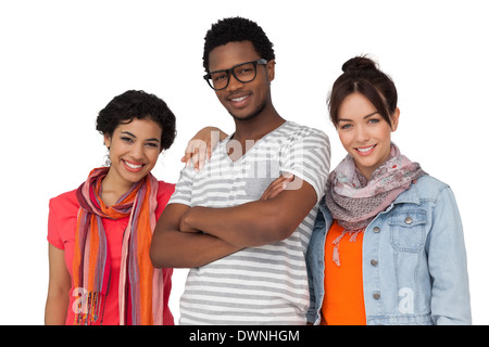 Porträt von drei coolen jungen Freunde Stockfoto