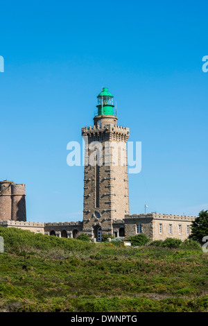 Leuchtturm, Cap Frehel, Côte d'Émeraude, Plévenon, Bretagne, Frankreich Stockfoto