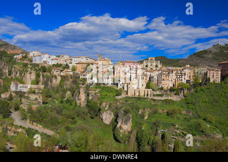 Stadtbild, Júcar-Schlucht, Cuenca, UNESCO-Weltkulturerbe, Castilla La Mancha, Spanien Stockfoto