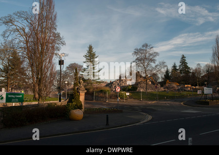 Die alte Viewforth Gebäude abgerissen. Stockfoto