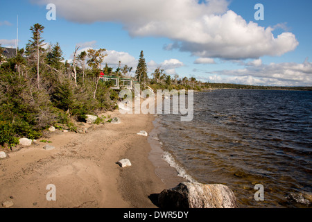 Kanada, Neufundland, Gros Morne National Park, Western Brook Pond. Ehemals eine ordnungsgemäße Fjord, der das Meer erreicht. Stockfoto