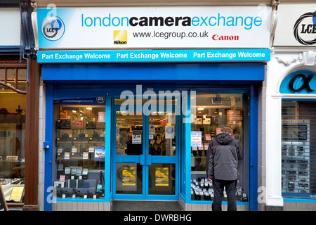 London Kamera Austausch Shop Nottingham England uk Stockfoto