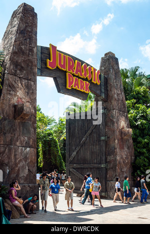 Jurassic Park, Universal Studios Singapur Stockfoto