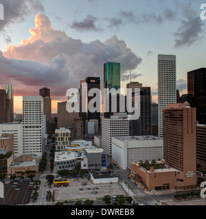 Skyline von Houston, Texas, USA, Innenstadt Stockfoto