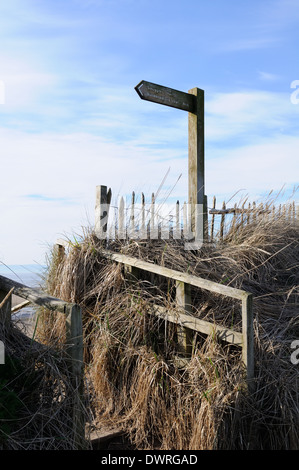 Weg zum Strand in Troon Stockfoto