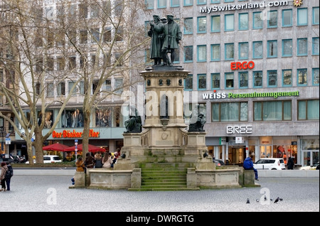 Johannes-Gutenberg-Denkmal Frankfurt Stockfoto