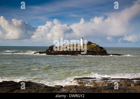 Godrevy; Leuchtturm; Cornwall; UK Stockfoto