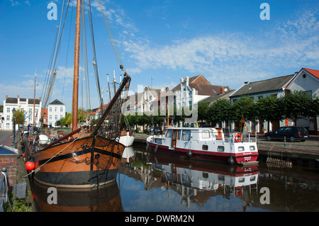 Alten Hafen, Weener Stockfoto