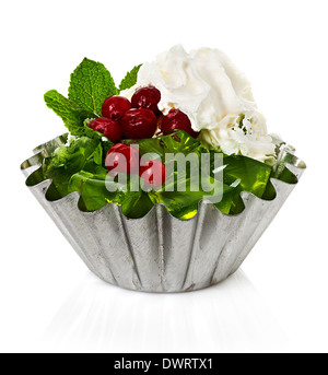 Gelee Dessert isoliert auf weiss Stockfoto
