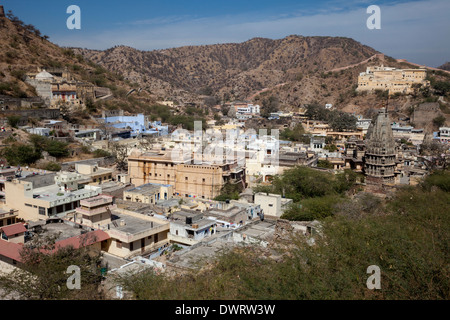 Amer (oder gelb) Dorf, in der Nähe von Jaipur, Rajasthan, Indien. Stockfoto