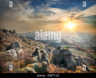 Blick auf Tal der Geister in der Sonne Stockfoto