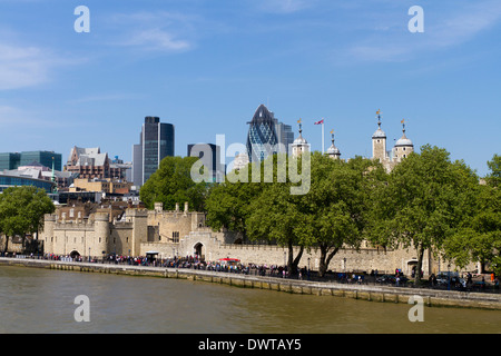 Tower of London und der City of London Stockfoto