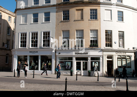 Geschäfte in der New Bond Street, Bath, Somerset, England, UK Stockfoto