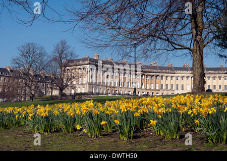 Die Royal Crescent, Bath, Somerset, England, Vereinigtes Königreich Stockfoto