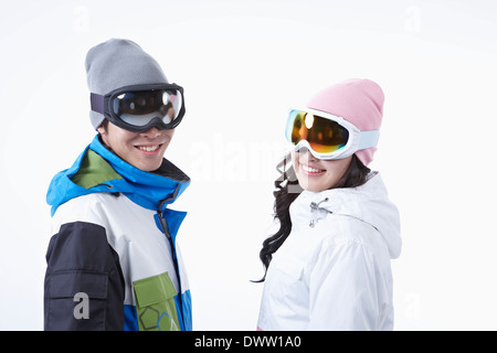 ein paar tragen Internat Zahnrad Stockfoto