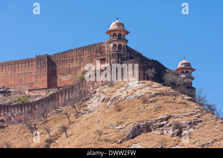 Jaigarh Fort aus Bernstein (oder Amer) Palast, in der Nähe von Jaipur, Rajasthan, Indien. Stockfoto