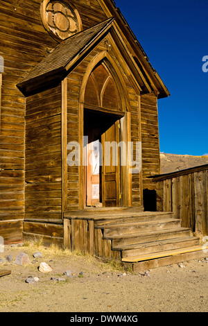 Methodistische Kirche in der Green Street, Bodie State historic Park, Kalifornien, USA Stockfoto