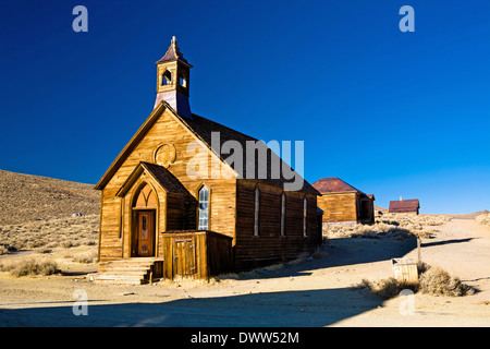 Methodistische Kirche in der Green Street, Bodie State historic Park, Kalifornien, USA Stockfoto