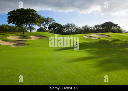 Wailea Golfplatz auf Maui, Hawaii Stockfoto