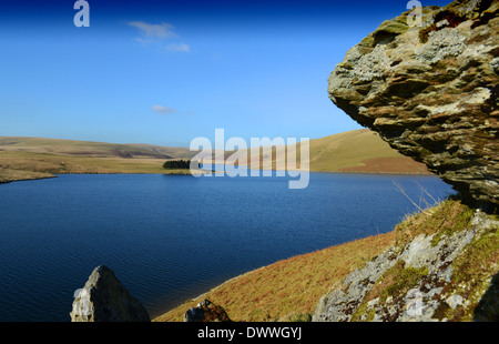 Craig Goch Reservoir Elan-Tal in der Nähe von Rhayader in Powys Mid Wales Uk Stockfoto