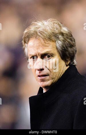 London, UK. 13. März 2014. Benfica Trainer Jorge JESUS vor dem Europa-League-Spiel zwischen Tottenham Hotspur und Benfica von White Hart Lane. Bildnachweis: Aktion Plus Sport/Alamy Live-Nachrichten Stockfoto