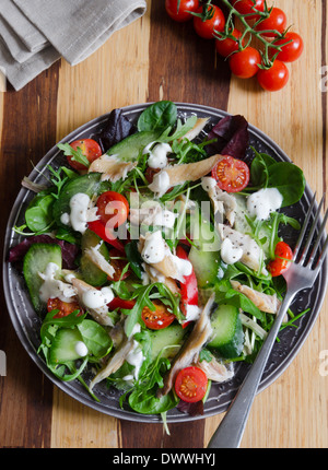 Geräucherte Makrele Salat Stockfoto