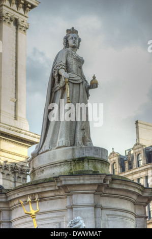 Statue von Königin Anne.  Königin Anne von Großbritannien 1702-1714 Stockfoto