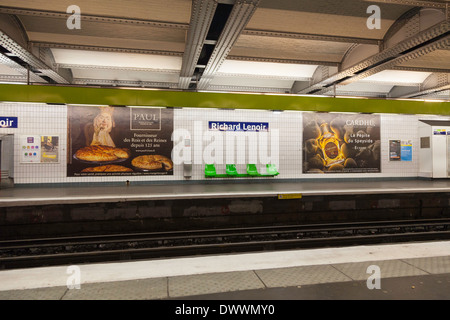 Richard Lenoir Metro Station, Paris, Frankreich Stockfoto