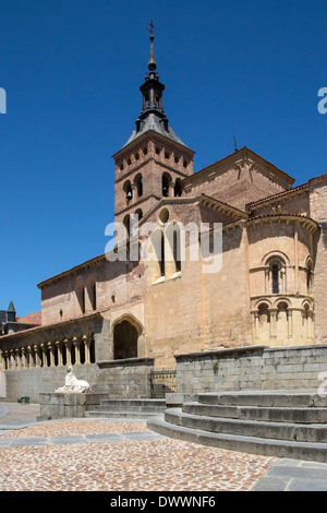 Islesia de San Millan in Stadt Segovia in Zentralspanien. Stockfoto