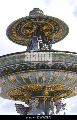 Fontaines De La Concorde Paris Frankreich Stockfoto