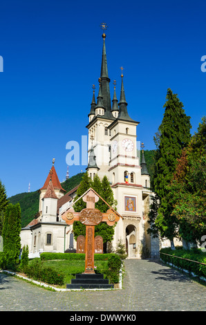 Brasov, Rumänien. St. Nikolauskirche, orthodoxe Religion in Siebenbürgen, Gebäude wurde 1292 n. Chr. im gotischen Stil gebaut. Stockfoto