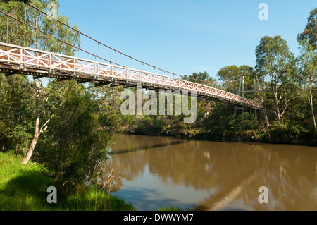 Kanes Brücke, Yarra Bend Park, Kew, Melbourne, Victoria, Australien Stockfoto