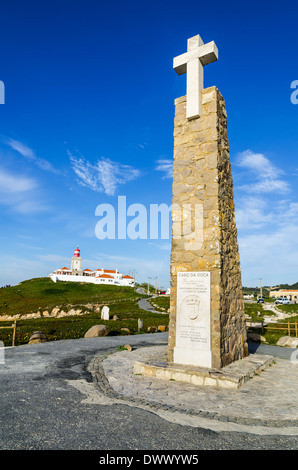 Cabo da Roca, Portugal. Westlichste Punkt von Festland Europa, befindet sich in der Nähe von Lissabon, Ufer des Atlantischen Ozeans Stockfoto