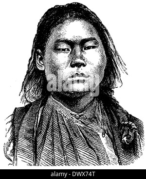 Porträt einer mongolische Frau Stockfoto