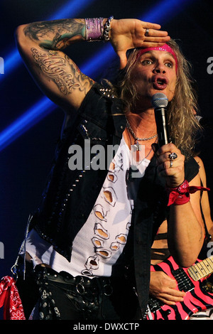 Michael Starr Steel Panther Ausführung Thebarton Theatre in Adelaide Adelaide, Australien - 09.10.12 Featuring: Michael Starr wo: Australien bei: 9. Oktober 2012 Stockfoto