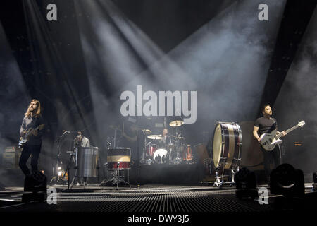 Rosemont, Illinois, USA. 13. März 2014. Stellen Sie sich vor Drachen führen im Jahr 2014 Night Visions Tour in der Allstate Arena in Rosemont, Illinois Credit: Daniel DeSlover/ZUMAPRESS.com/Alamy Live News Stockfoto