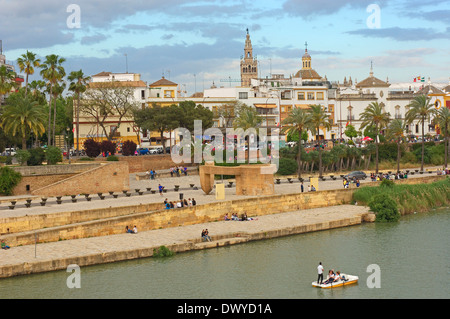 Der Fluss Guadalquivir, Sevilla Stockfoto