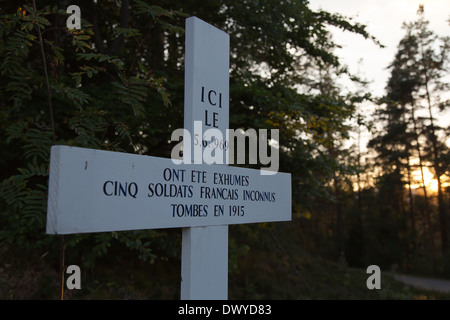 Urbeis, Frankreich, Gedenkstätte des Lingekopfes Stockfoto