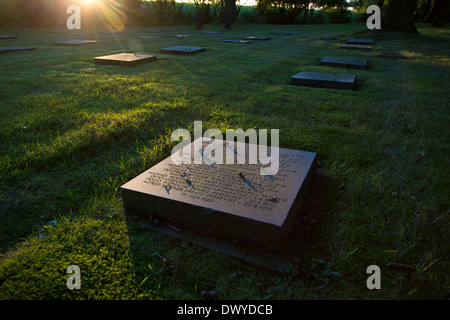 Menen, Belgien, Blick über einen deutschen Soldatenfriedhof Menen Stockfoto