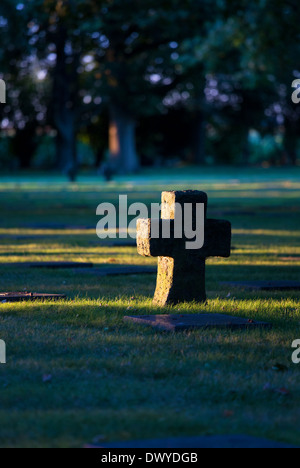 Menen, Belgien, Blick über einen deutschen Soldatenfriedhof Menen Stockfoto