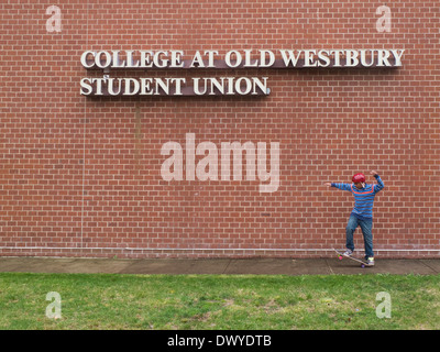 College in Old Westbury Studentenschaft aufbauend auf Long Island NY Stockfoto
