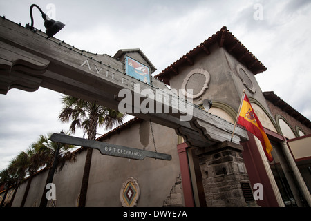 Aviles Street ist abgebildet in St. Augustine, Florida Stockfoto