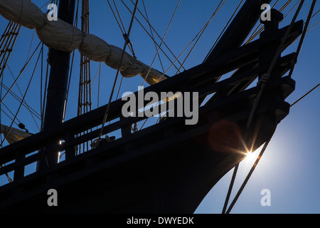 Nao Victoria Replik Schiff ist abgebildet in St. Augustine, Florida Stockfoto