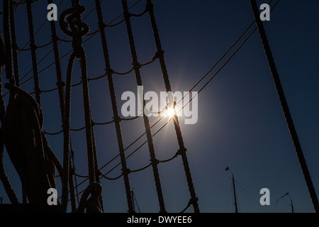 Nao Victoria Replik Schiff ist abgebildet in St. Augustine, Florida Stockfoto