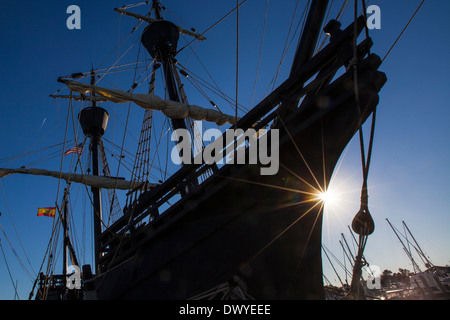 Nao Victoria Replik Schiff ist abgebildet in St. Augustine, Florida Stockfoto