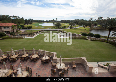 Abgebildet ist der Stadium Course von TPC at Sawgrass Clubhaus in Ponte Vedra Beach, Florida Stockfoto